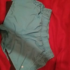 Blue women's excercise shorts